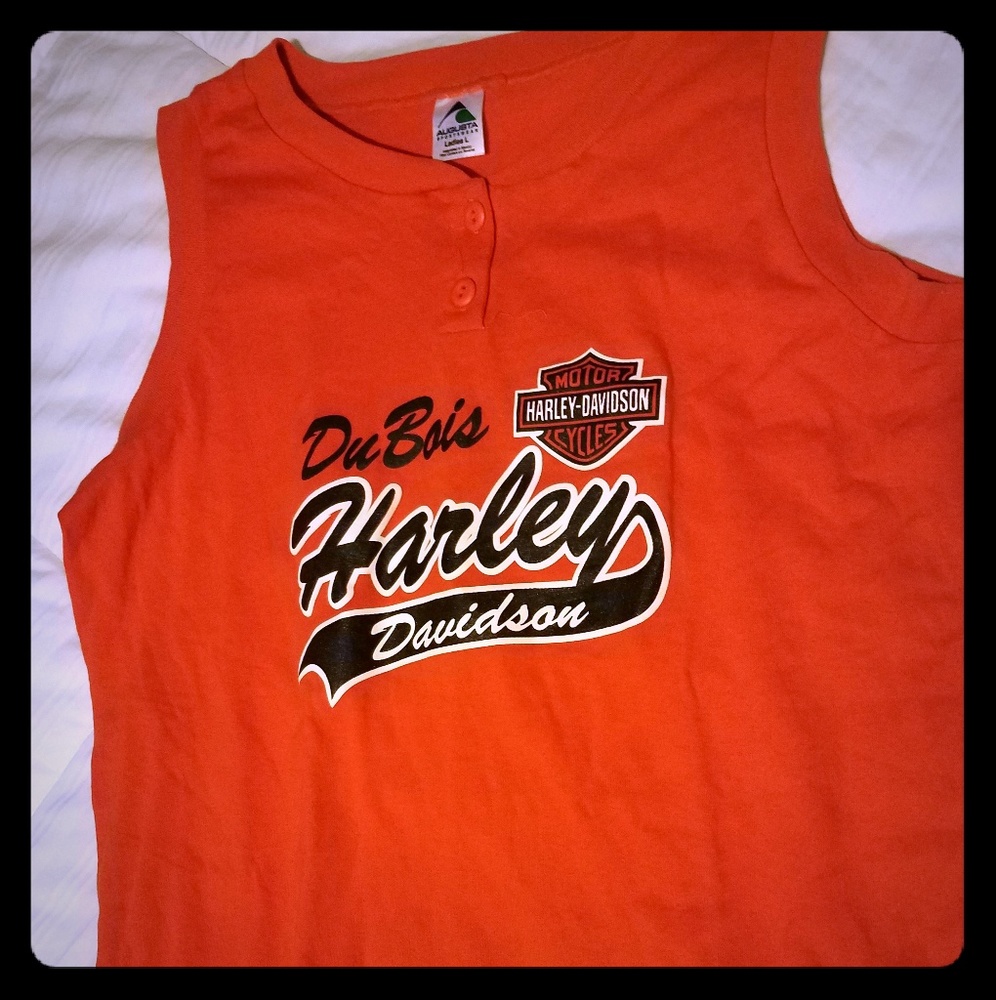 Harley Davidson women's orange large tank